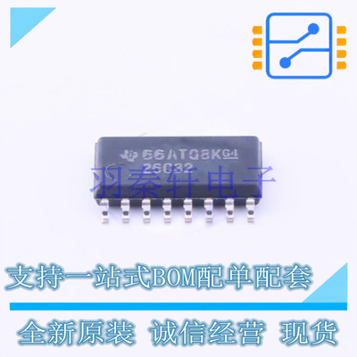 RS-485/RS-422芯片 AM26C32CNSR SOIC-16-208mil TI 全新原装进口