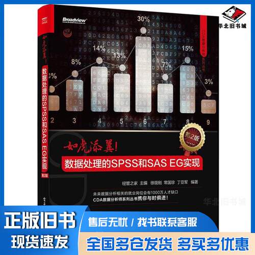 正版旧书数据处理的SPSS和SASEG实现第2版经管之家主编电子工业出版社9787121285325
