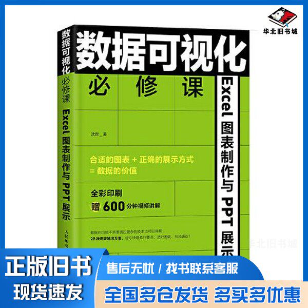 正版旧书数据可视化必修课——Excel 图表制作与PPT展示沈君人民邮电出版社9787115556295