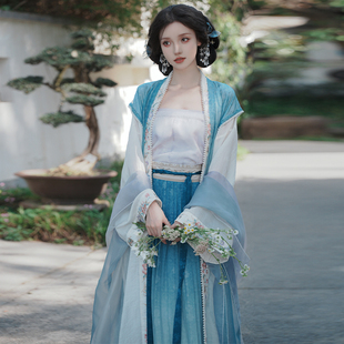 仙楚姬原创汉服女【玲珑】宋制新中式长褙子清新百褶裙日常春夏款