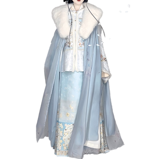 仙楚姬原创汉服女【画扇】明制披袄刺绣重工妆花马面裙日常秋冬款