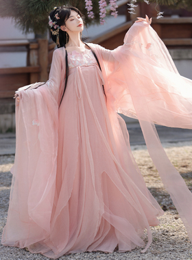 仙楚姬【长相思】原创汉服女唐制诃子裙重工刺绣双层大袖衫春夏款