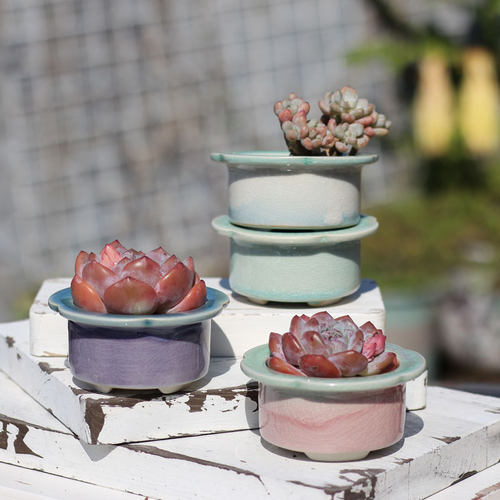 陶瓷花盆个性创意小拼盘帽檐