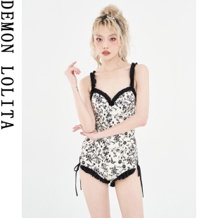 网红风女孩泳衣女夏季 温泉高级感 仙显瘦性感连体纯欲风2025新款