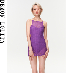 泳衣女韩国明星同款显白紫色镂空露背连体沙滩度假泡温泉泳衣女