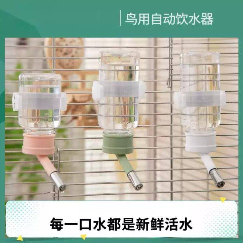 鸟用饮水器鸟喝水大中小型鹦鹉撞针水壶自动喂水器鸟食器喂水器厂