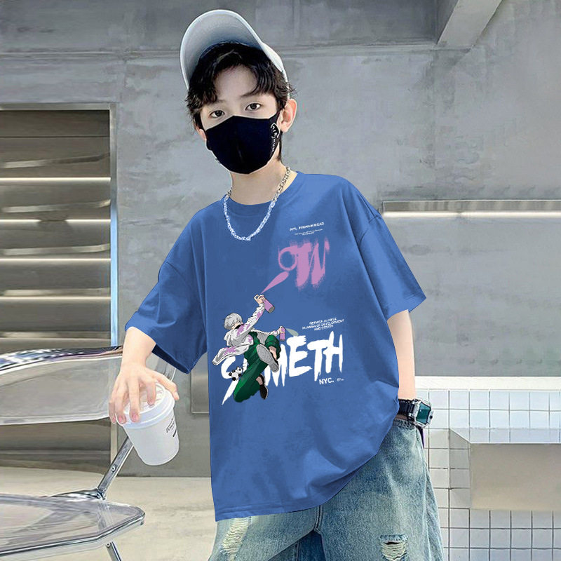 品牌专柜男童t恤棉夏季新款半袖