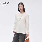 洪陵2025新款 圆机羊绒桑蚕丝山羊绒长袖