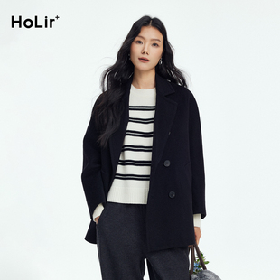 洪陵【MM家同款】801短版羊绒羊毛六筒一手长休闲大衣