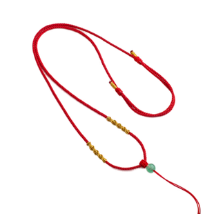 艺楷玉吊坠挂绳挂脖玉佛项链绳可调节高档手工平安扣编绳玉坠翡翠