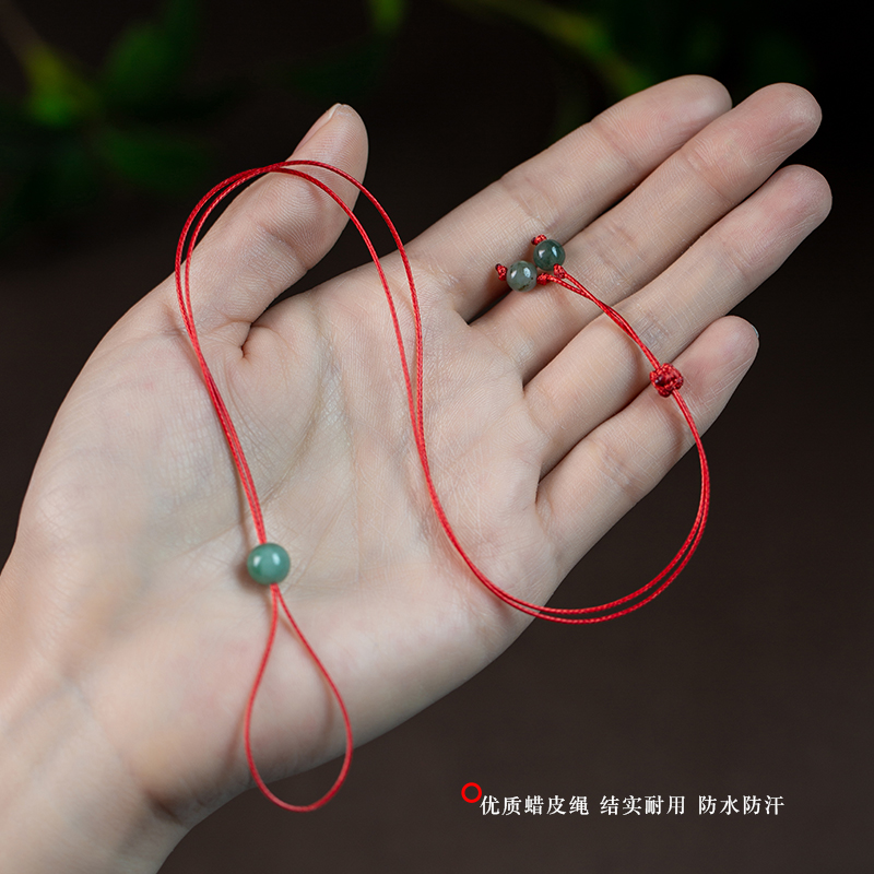 极细蜡皮项链绳穿小孔平安扣挂绳