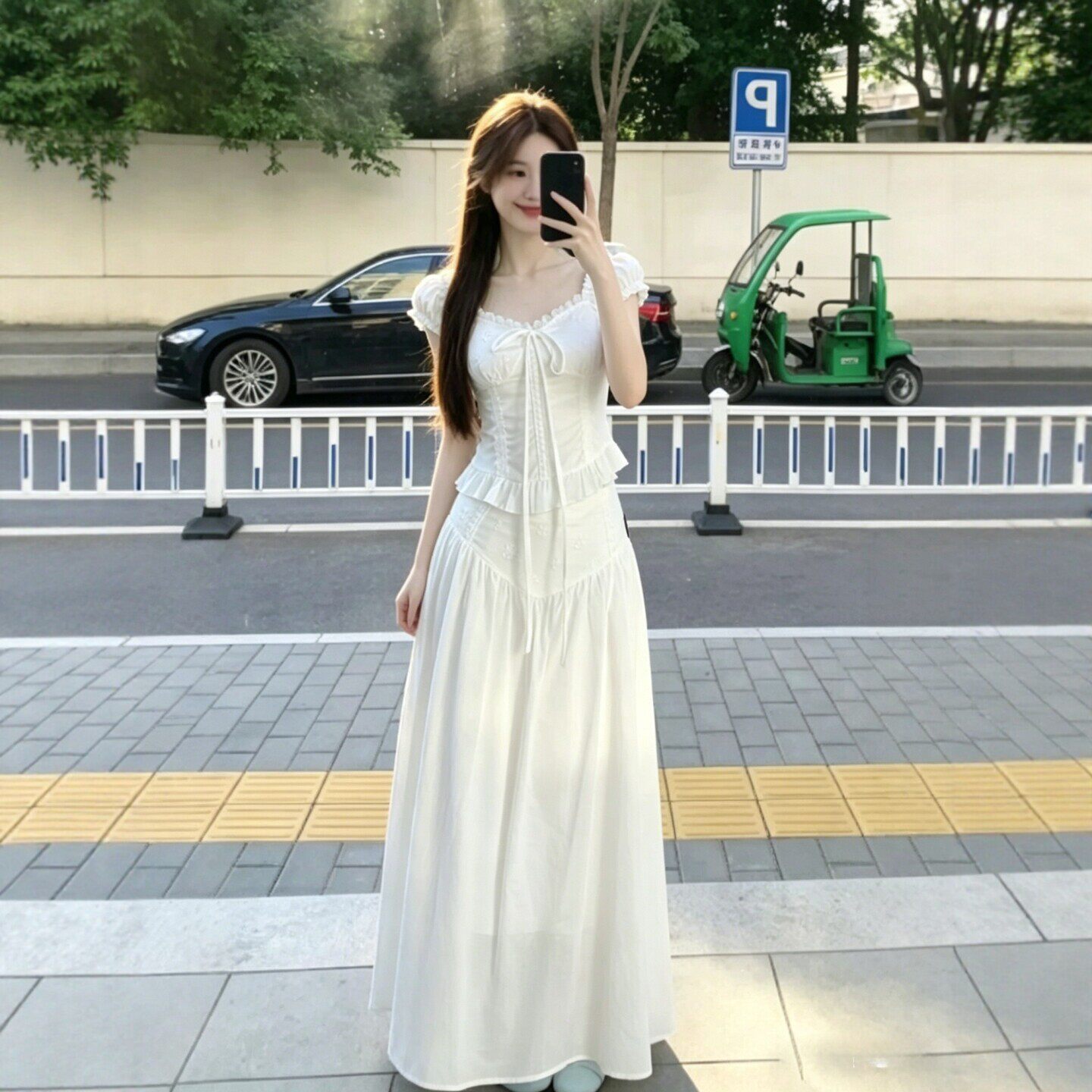 专柜温柔风独特超好看的上衣半身裙两件套装2026超火夏装一整套穿