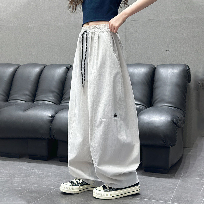 童装女大童夏季休闲裤子2026夏装新款儿童薄款弯刀裤百搭运动裤。