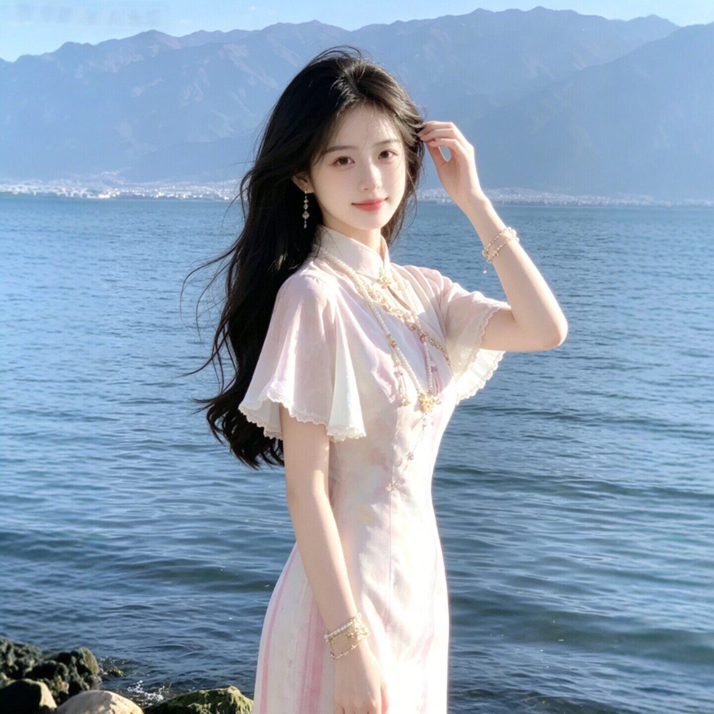 专柜新中式国风改良旗袍连衣裙温柔风高级感气质修身包臀长裙2026