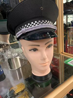 新式保安大檐帽物业藏青色帽子男冬季保安帽门岗大檐帽形象帽子好