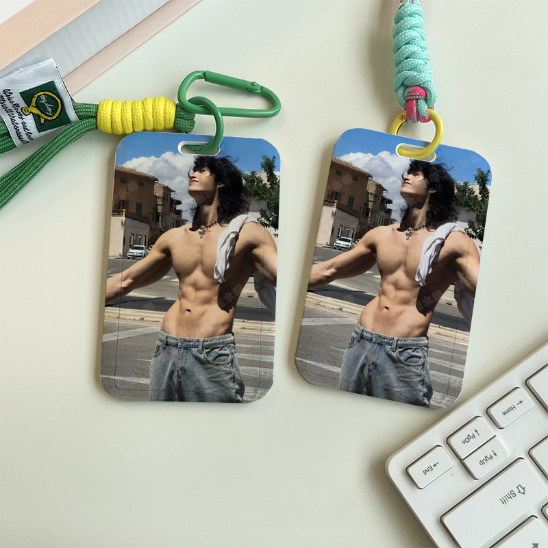 腹肌帅哥门禁饭卡卡套校园卡工作证件公交车学生定制带挂绳校牌