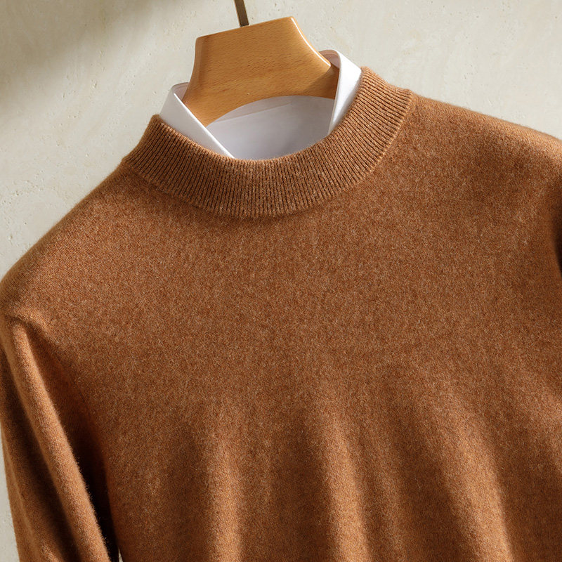 半高领羊绒衫男100纯羊绒秋冬针织衫宽松鄂尔多斯市保暖打底毛衣,男装,羊绒套衫,淘宝优惠券,粉丝福利购,淘宝优惠卷