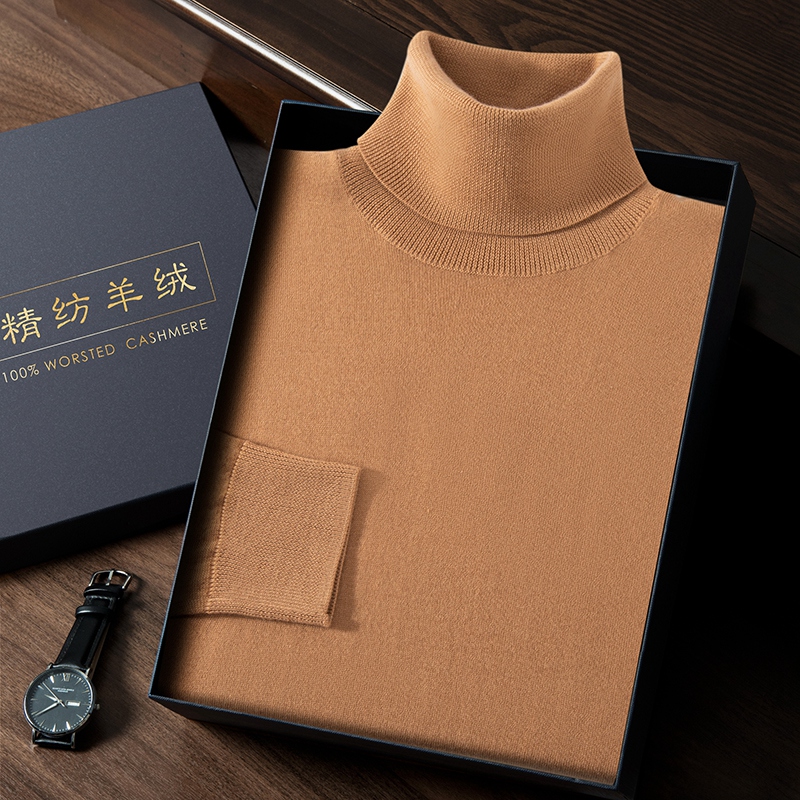 统悦精纺100%纯羊绒衫男薄款毛衣