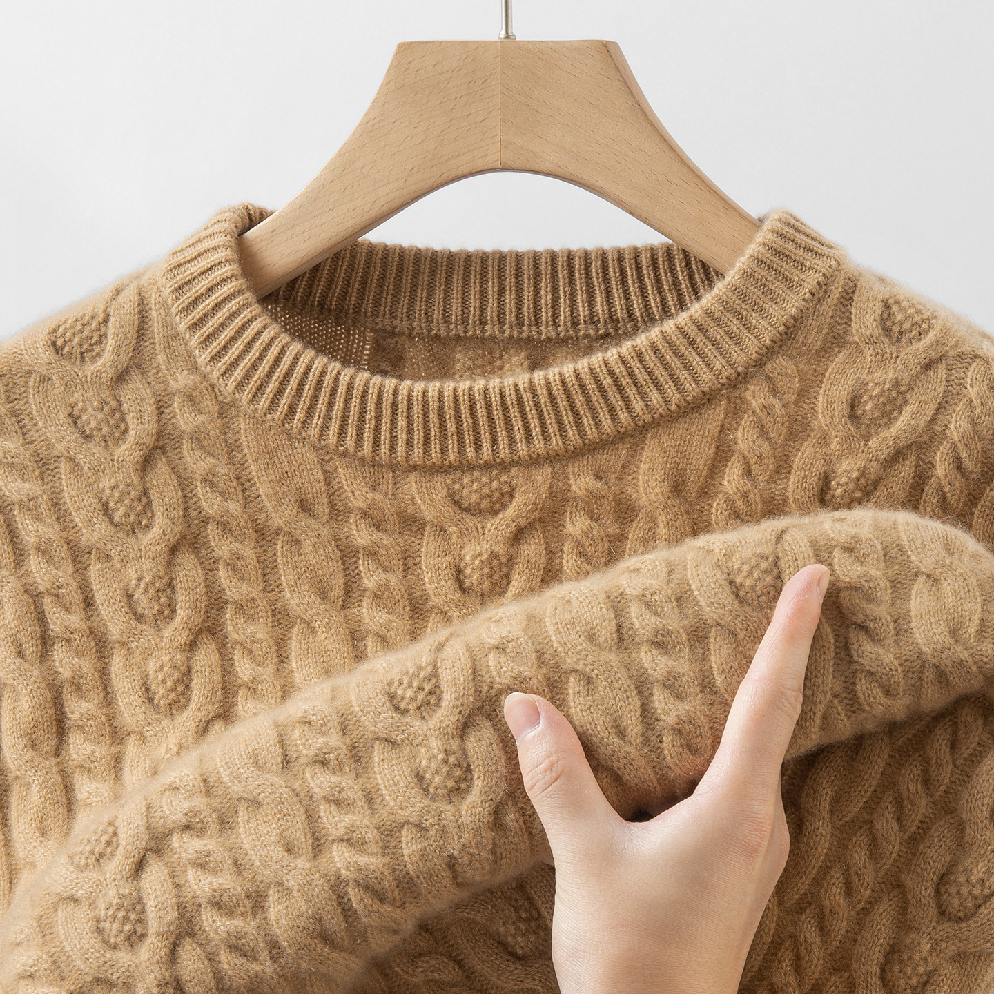 重磅三股扭花100%男士高端纯山羊绒衫加厚冬季针织打底衫圆领毛衣,男装,羊绒套衫,淘宝优惠券,粉丝福利购,淘宝优惠卷