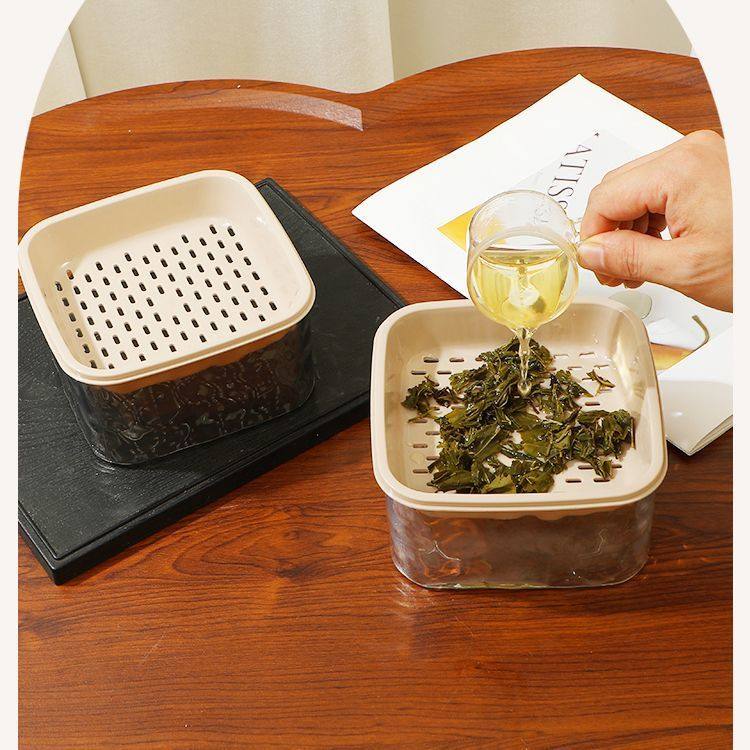 桌面水波纹垃圾桶办公室茶渣桶高颜值家用茶渣过滤桶厨房客厅卧室
