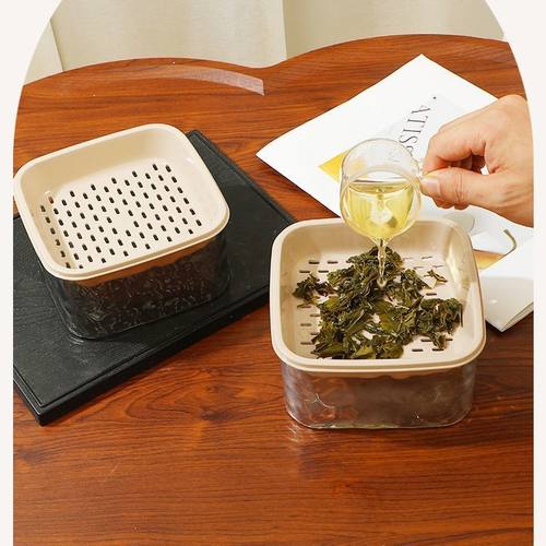 桌面水波纹垃圾桶办公室茶渣桶高颜值家用茶渣过滤桶厨房客厅卧室