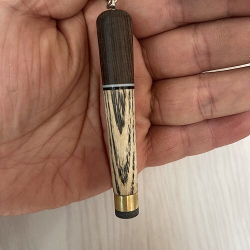 Q版迷你台球杆钥匙链手工制作