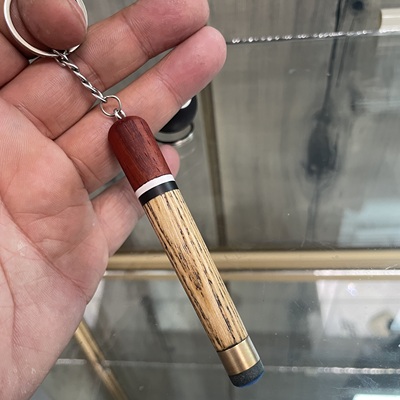 纯手工制作台球杆 mini台球杆 巧克笔 巧粉夹 台球用品球杆钥匙链