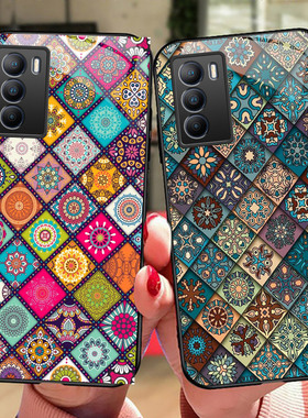 国潮格纹vivoT1手机壳vivo T2X玻璃t1x保护套t2防摔5g全包v2115a硅胶软边硬壳v2188a男女v2199ga镜面t1×个性