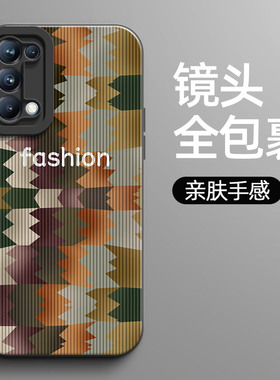 渐变拼接OPPOReno5手机壳reno4se直边软硅胶reno3pro全包镜头防摔5G男女小众PDSM00磨砂潮PDPM00保护套PDCMOO
