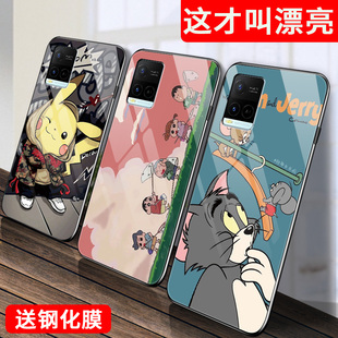 vivoY32手机壳5G玻璃v2158a全包防摔viv0y32硅胶软边硬壳vlv0丫三2猫和老鼠v1v0歪3二卡通男女vovi情侣5g可爱