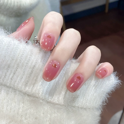 Наклейки для ногтей, демисезонные милые водостойкие накладные ногти для ногтей, популярно в интернете, долговременный эффект, готовый продукт