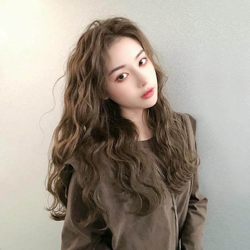 高档假发女中长发自然全头套式中分无刘海羊毛卷长卷发大波浪假发