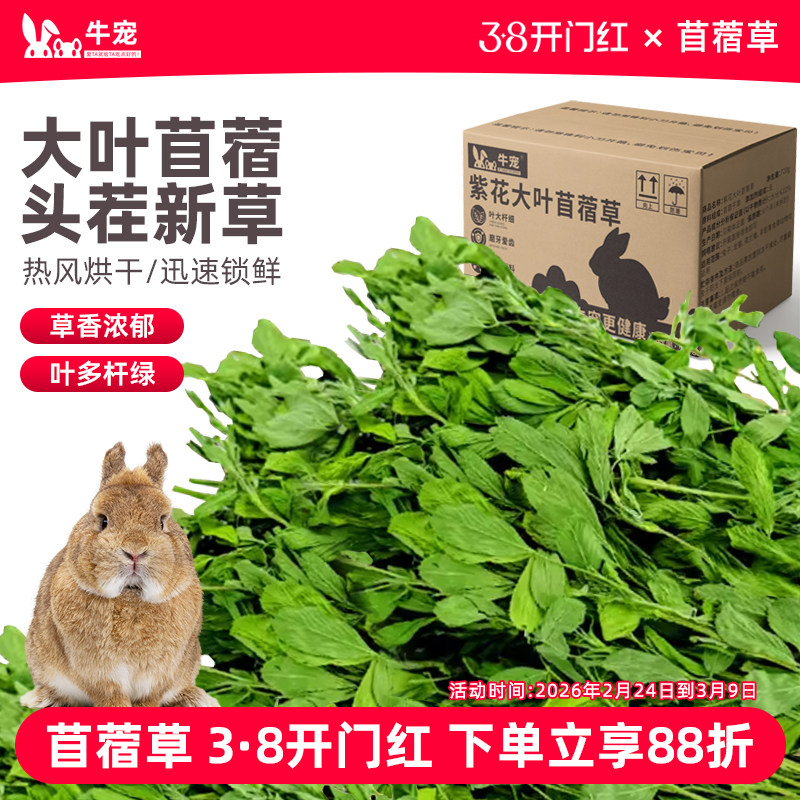 兔子草料烘干苜蓿草干草荷兰猪粮食饲料苜宿草紫花苜蓿草毛重1kg