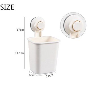 吸盘 卫生间壁式 个浴室树脂牙刷架牙刷架置牙膏ABS 套装 白色吸