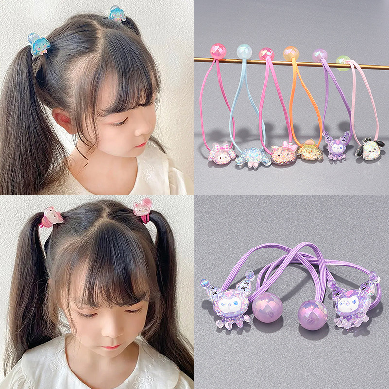 高颜值儿童扎头发卡通皮筋高弹力库洛米发绳可爱绕绕头绳发饰韩国