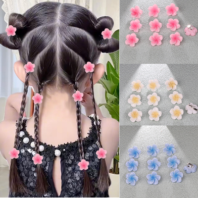 编发造型鸡蛋花发扣迷你新娘头花