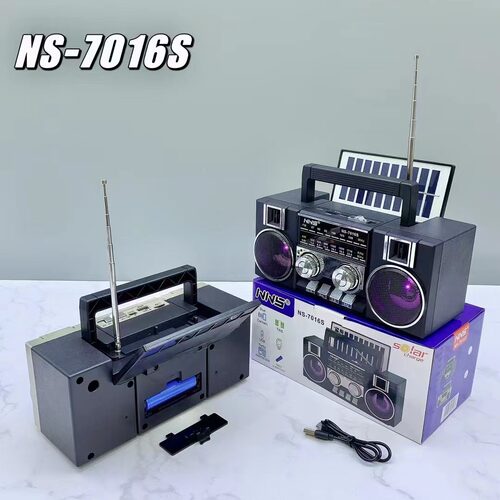 110v220v新品NS-7016S太阳能音响蓝牙音箱复古RGB彩灯手提户外天