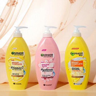 保税仓直发 卡尼尔garnier身体乳400ml保湿修护樱花柠檬