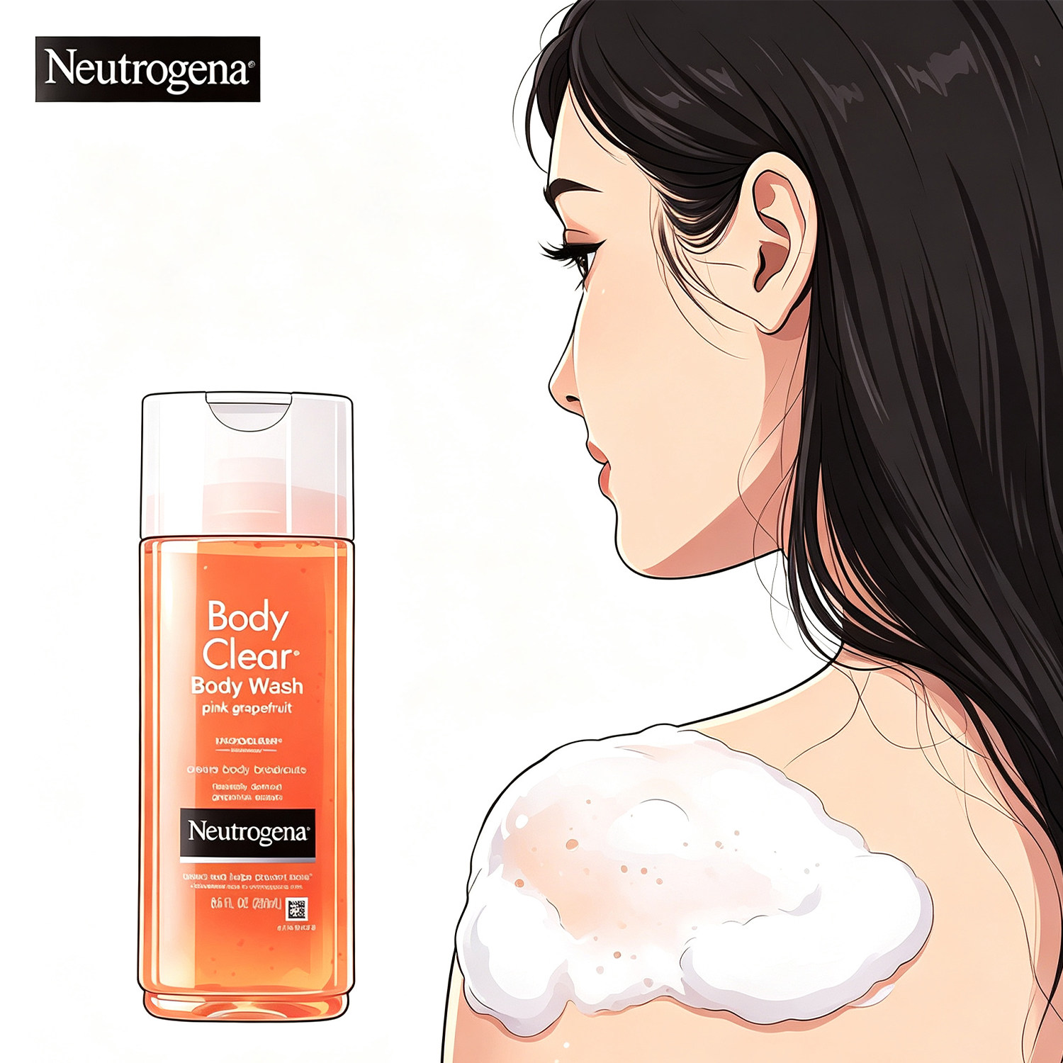 保税区直发 Neutrogena 露得清 抗痘清透葡萄柚沐浴露250ml