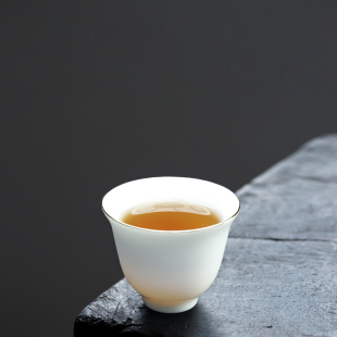 和记张生德化白瓷品茗杯单只手工主人杯功夫茶具小号单杯茶碗茶杯