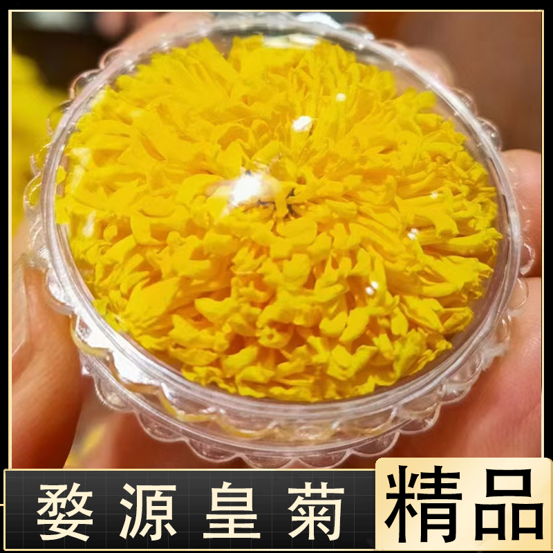 婺源皇菊黄菊花茶高山种植一朵一杯徽州黄山绣球头采菊花贡菊花茶,茶,代用/花草茶,淘宝优惠券,粉丝福利购,淘宝优惠卷