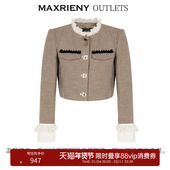 奥莱 MAXRIENY秋冬宫廷风骑马服外套