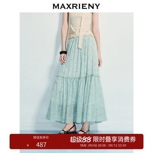 收腰高腰设计，精致拼接裙摆