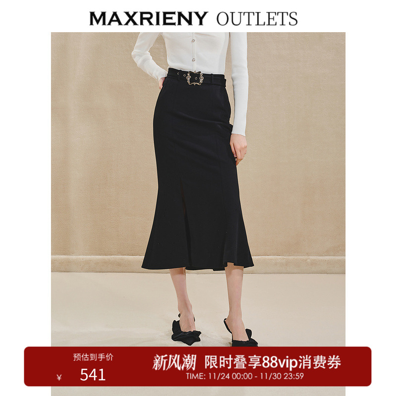 下摆开衩设计	烫钻点缀	宫廷风日字扣腰带