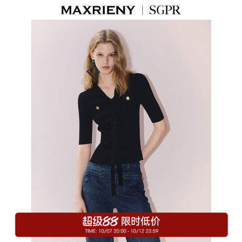 蝴蝶结飘带设计	V领设计