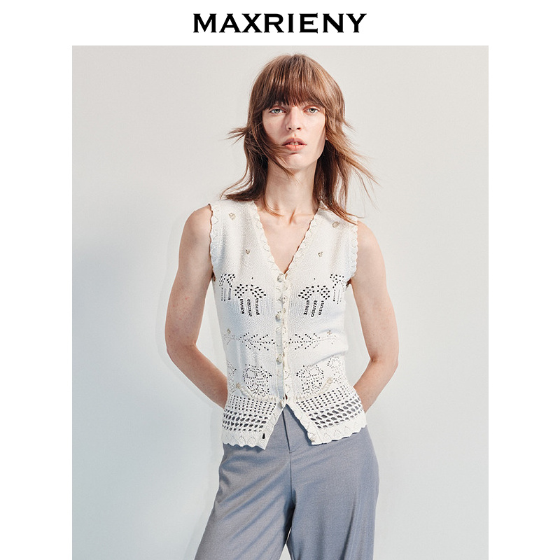 合身型毛织马甲