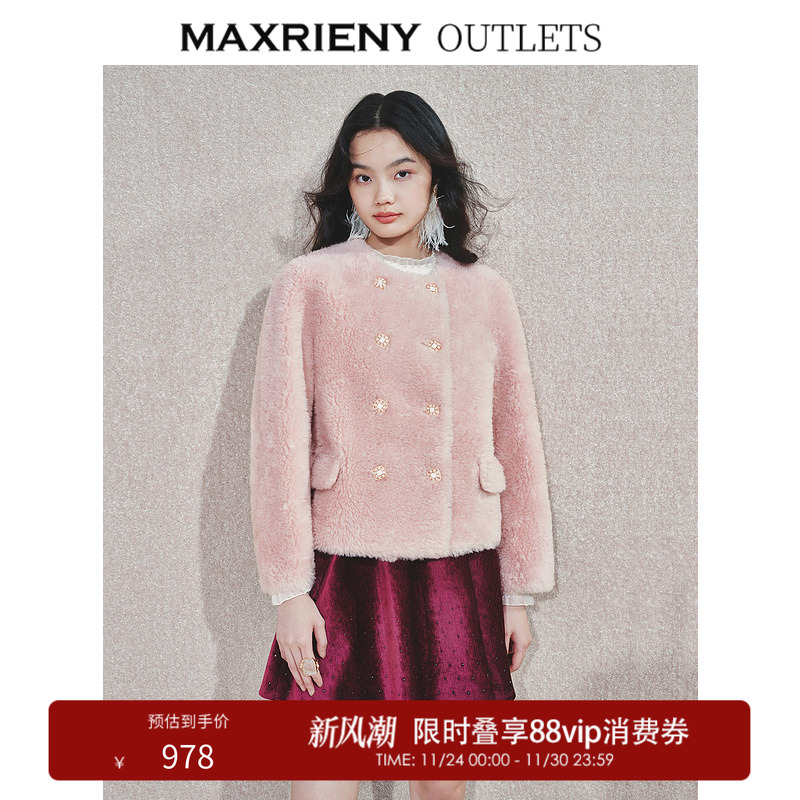 100%羊毛、轻盈软糯、双排扣设计