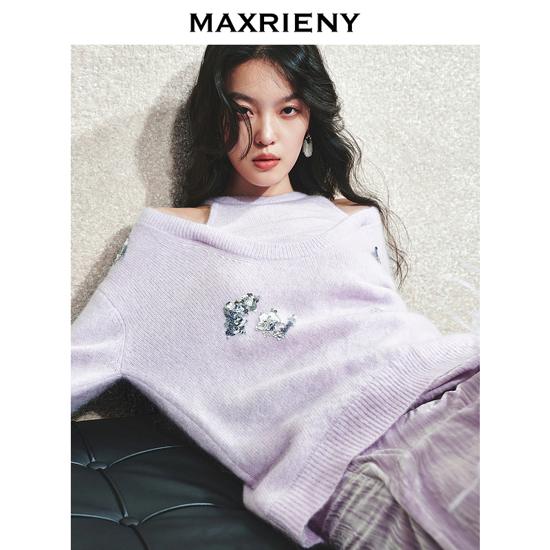 假两件式廓形毛衫