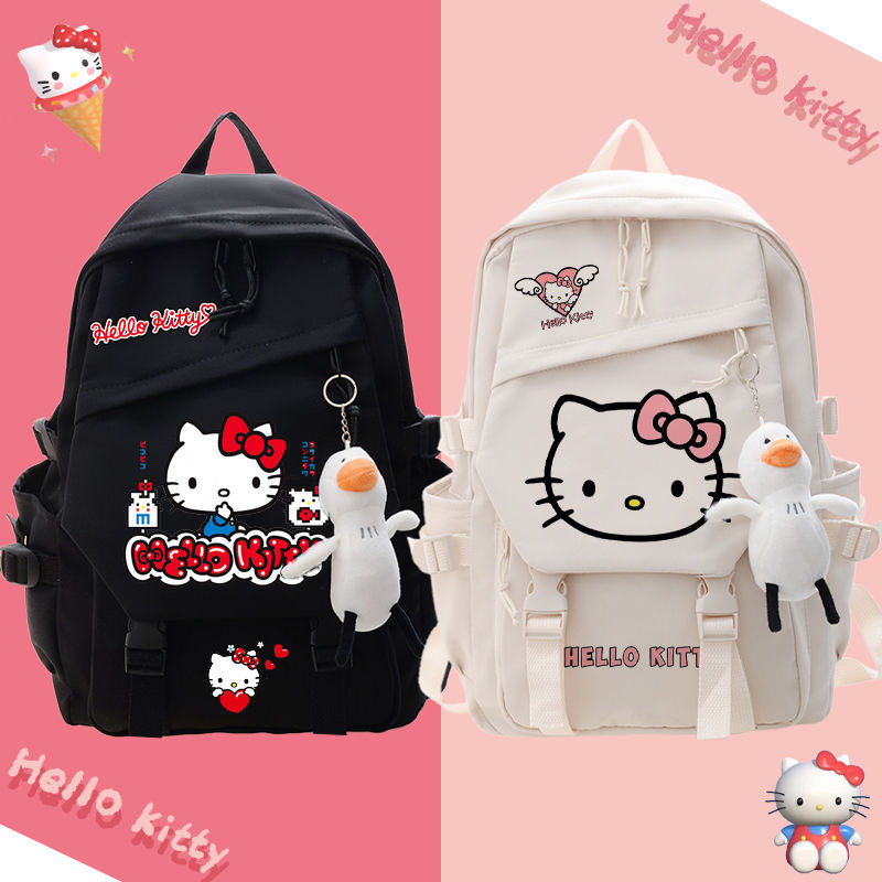 凯蒂猫helloKitty双肩背包女生三到六年级初高中大容量书包学生潮