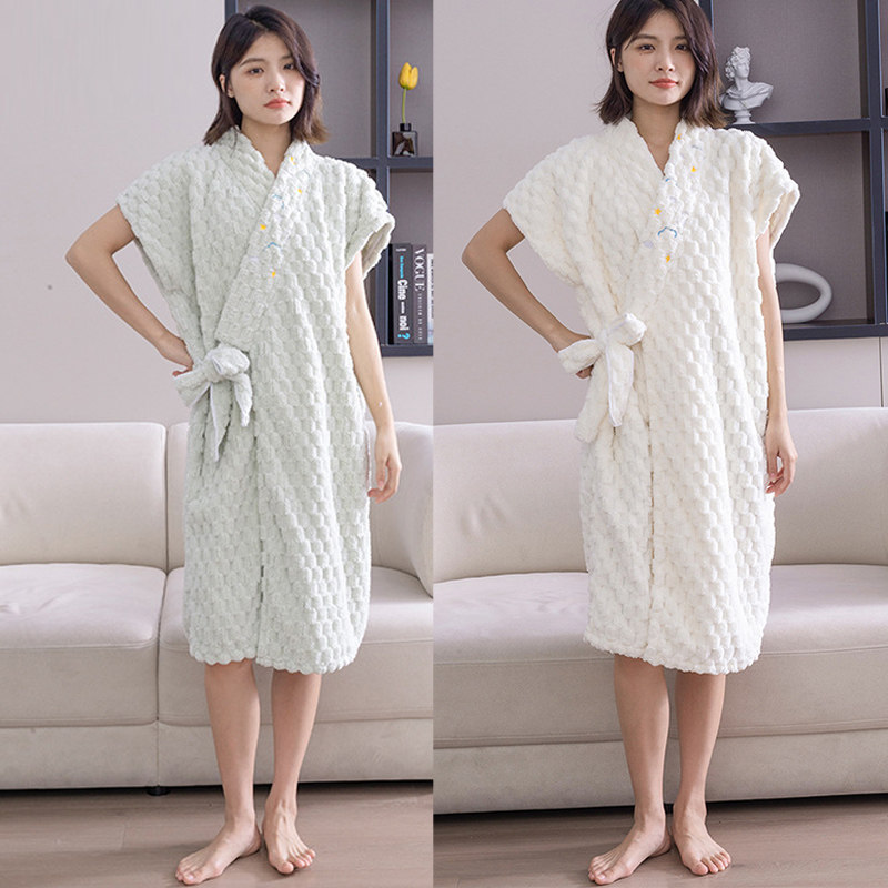 可穿式浴巾女浴袍洗澡裹巾大人全吸水浴裙2024新款睡袍浴衣全身,居家布艺,浴巾,淘宝优惠券,粉丝福利购,淘宝优惠卷